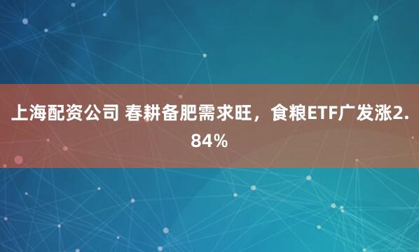 上海配资公司 春耕备肥需求旺，食粮ETF广发涨2.84%