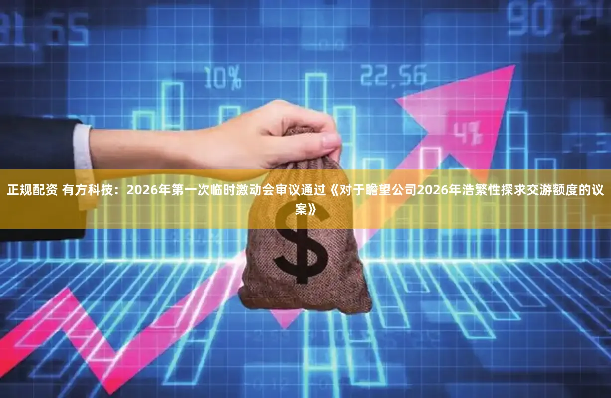 正规配资 有方科技：2026年第一次临时激动会审议通过《对于瞻望公司2026年浩繁性探求交游额度的议案》